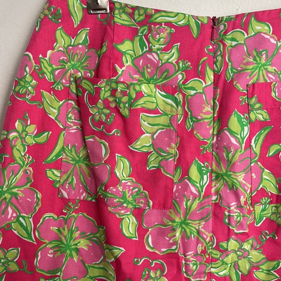 Lily Pulitzer A Line skirt with Slit and Bow Size 4 - Picture 5 of 6